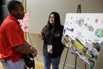 2023-06-23 -- St. Louis-area high school sophomores presented their vision boards during the final day of the two-week College Prep program on campus.
